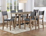 Aubrey 5-Piece 59.5" Counter Dining Set, Driftwood Finish