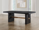 Aubrey Black 7-Piece 78-96″ Dining Set
