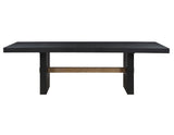 Aubrey Black 7-Piece 78-96" Dining Set