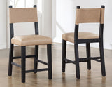 Aubrey 5-Piece 59.5" Counter Dining Set, Black Finish