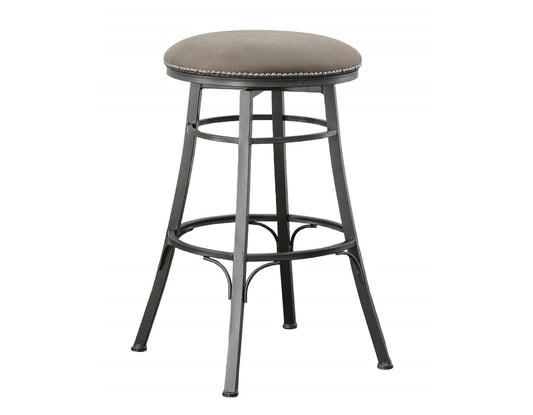 Bali 24" Backless Counter Stool, Swivel, Gray