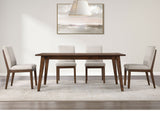 Canton 5-Piece 72" Upholstered Side Chair Dining Set