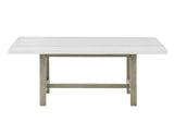 Carena 5-Piece White Marble Dining Set (Table & 4 Side Chairs)
