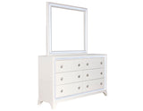 Cassie Queen Illuminating 4-Piece Glam Queen Bedroom Set