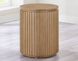 Colvin 18" Round End Table, Toffee Finish
