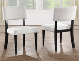 Colvin 5-Piece 52" Round White Marble Dining Set, Black Finish