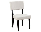 Colvin 5-Piece 52" Round White Marble Dining Set, Black Finish