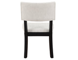 Colvin 5-Piece 52" Round White Marble Dining Set, Black Finish