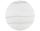 Conrad 48"White Marble Top Table with Gold Conical Base