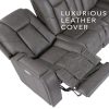 Daniel Triple Power Home Theater Immersive Entertainment Reclining Set, Leather