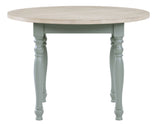 Darcy 5-Piece 42" Round Dining Set, Mint Green and Washed Linen Finish
