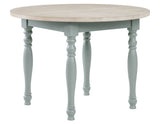 Darcy 42" Round Dining Table, Mint Green and Parchment Finish