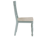 Darcy 5-Piece 42" Round Dining Set, Mint Green and Washed Linen Finish