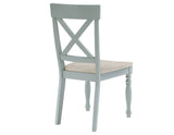 Darcy 5-Piece 42" Round Dining Set, Mint Green and Washed Linen Finish
