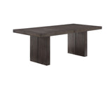 Evan 5-Piece 78-96-inch Dining Set with 4 Eggshell Linen-Look Side Chairs