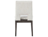Evan 5-Piece 78-96-inch Dining Set with 4 Eggshell Linen-Look Side Chairs