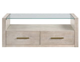 Garland Glass Top 3-Piece Table Set, Washed Parchment Finish