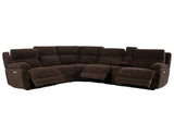 Gatlin Dual-Power Brown Fabric 6-Piece Modular Reclining Sectional