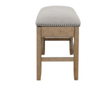 Grayson 24" Counter Storage Bench w/Nailhead Trim
