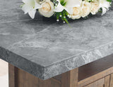 Grayson 6-Piece Marble Top Counter Storage Dining Set