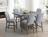 Grayson 24" Counter Stool, Upholstered with Nailhead, Gray