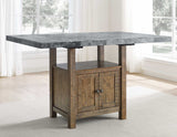 Grayson 6-Piece Marble Top Counter Storage Dining Set