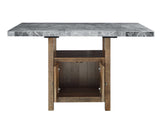 Grayson 6-Piece Marble Top Counter Storage Dining Set