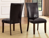 Hartford 72 inch table 7 Piece Set, Brown Chairs (Table & 6 Side Chairs)