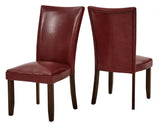 Hartford 72 inch table 7 Piece Set, Red Chairs (Table & 6 Side Chairs)