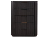 Henry 5-Drawer Reeded Chest, Espresso Finish