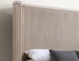 Henry Reeded King 4-Piece Bedroom Set, Tan Finish