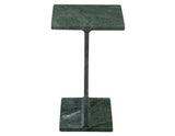 Irma I-Beam Solid Empress Green Marble Accent Table