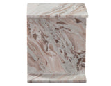 Irma I-Beam Solid Toronto Brown Marble Accent Table