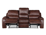 Keily Manual Reclining Sofa w/Dropdown Table, Brown