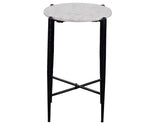 Loxie 3-Piece Round Solid White Marble Top Tables