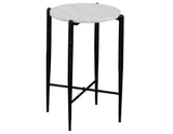 Loxie 3-Piece Round Solid White Marble Top Tables