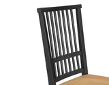 Magnolia Black 5-Piece Round Dining Set with Wooden Seat Chair