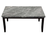 Napoli 6-Piece 64-inch Gray Marble Dining Set (Table, Bench & 4 Side Chairs)