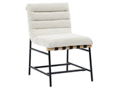 Nicco 20" Side Chair, Eggshell Polyester Fabric