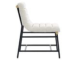 Nicco 20" Side Chair, Eggshell Polyester Fabric