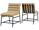 Nicco 20" Side Chair, Sand Vegan Leather Fabric