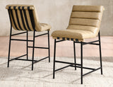 Nicco 24" Counter Stool, Sand Vegan Leather