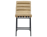 Nicco 24" Counter Stool, Sand Vegan Leather