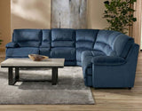 Olsen 6-Piece Sectional, Dual-Power Zero-Gravity Reclining, Indigo