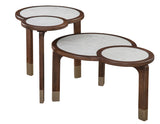 Oormi 3-Piece Banswara White Marble Inlay Table Set