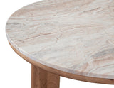 Sidney 36″ Round Brown Marble Top Coffee Table