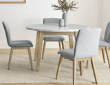 Vida 5-Piece 48" Round White Marble Dining Set