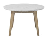 Vida 48" Round White Marble Dining Table