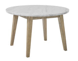 Vida 48" Round White Marble Dining Table