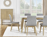 Vida Marble Top WIne Cabinet, Blonde Finish